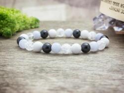 R. M. ékszer Égszínkék szeretetet vegyes ásvány karkötő (13527-RM-21)