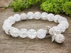 R. M. ékszer Csillogó angyal roppantott hegyikristály ásvány karkötő (8632-RM-16)