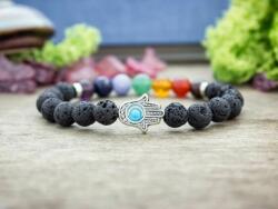 R. M. ékszer Csakra hamsa ásvány karkötő (3708-RM-19)