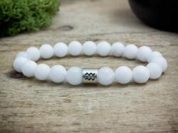 R. M. ékszer Vízöntő horoszkópos tejkvarc karkötő (1034RM15)