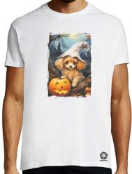 Magnolion Halloween tök és kutyus v3 póló