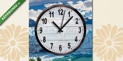 Vászonkép óra, Premium Kollekció: Perito Moreno-gleccser, Patagónia, Argentína - panorámás kilátás(25x25 cm C01)