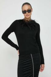 TWINSET pulóver kasmír keverékből könnyű, fekete - fekete XS