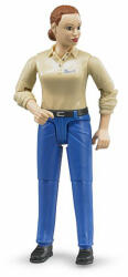 BRUDER - Figurina Femeie Cu Pantaloni Albastri (BR60408) - dolo Figurina