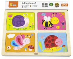 Viga Toys Puzzle 4 in 1 - Insecte (50189)