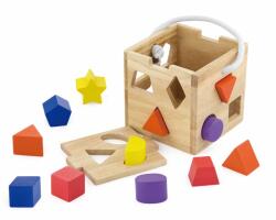 Viga Toys Cub sortator din lemn (53659) - dolo