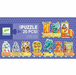 DJECO Puzzle Djeco Trenuletul cu animale numarate (3070900081505) Puzzle