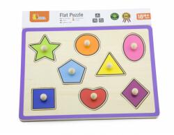 Viga Toys Puzzle cu maner - forme geometrice (50015)