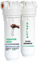 Aquator Filtru de apa Aquator Maxi Duplex, 5000-8000 litri, sistem complet cu rezerva inclusa (FAMD)