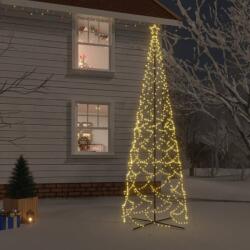 vidaXL Brad de Crăciun conic, 1400 LED-uri, alb cald, 160x500 cm (343513)