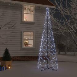 vidaXL Brad de Crăciun conic, 1400 LED-uri, alb rece, 160x500 cm (343510)