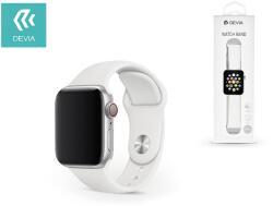  Devia Apple Watch lyukacsos sport szíj - Deluxe Series Sport Band - 42/44 mm - white (ST324956)