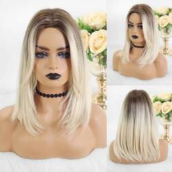 Női Barna-Szürke Ombre Hosszú Női Paróka 45 cm