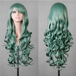 Női Cosplay Paróka Női Türkiz Zöld Hullámos Anime Manga Wig Harajuku stílusú