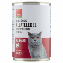 Cоор teljes értékű nedves állateledel felnőtt macskák számára marhával, szószban 415 g