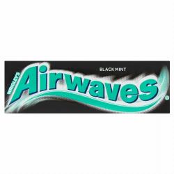 Airwaves Black Mint mentol- és ánizsízű cukormentes rágógumi édesítőszerrel 14 g