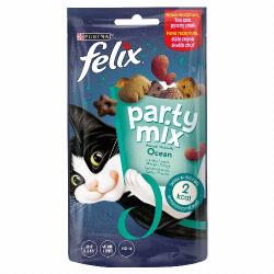 FELIX Party Mix Ocean kiegészítő állateledel macskáknak lazac, tőkehal és pisztráng ízesítéssel 60 g - cooponline