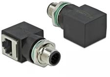 Delock 66315 Hálózati adapter M12 8 tűs A-kódolt adugó - RJ45 anya (66315)