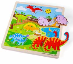 Bigjigs Toys Jigsaw puzzle cu sunetul dinozaurilor (DDBJ34033)