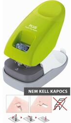 PLUS Corporation Maxi asztali kapocs nélküli tüzőgép és lyukasztó, zöld