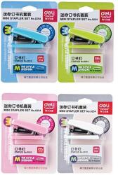 Deli Tűzőgép készlet, No. 10, 12 lap, DELI Mini, vegyes színben (DEL00254)