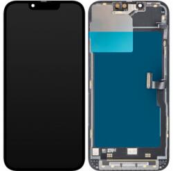 Apple iPhone 13 Pro Előlap Keret+LCD Kijelző+Érintőpanel, IC nélküli verzió, Fekete (661-21993) Gyári, Service Pack