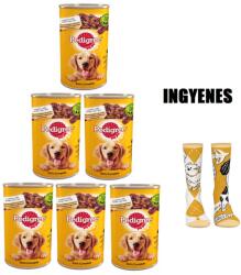 PEDIGREE PEDIGREE Adult konzerv 6x1200g - nedves teljes értékű eledel felnőtt kutyáknak, zselés csirkével + INGYENES SZOKNYÁK! ! !