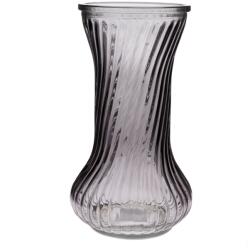 4-Home Vază de sticlă Vivian, negru, 10 x 21 cm