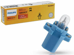 Philips BAX8, 3s 1, 5W 12V kék műszerfal izzó 10db-os készlet 12602CP
