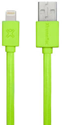 XtremeMac cablu Lightning plat acoperit cu material textil - Verde (XCL-USB-53)