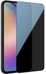  Temp-glass63127376258 Samsung Galaxy A54 Fekete betekintésvédelemmel ellátott karcálló, ütésálló kijelzővédő üvegfólia, 9H tempered glass, törlőkendővel (Betekintésgátló) (Temp-glass63127376258)
