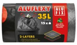 Alufix Szemeteszsák ALUFIX 35L Aluflexy húzófüles 2 rétegű 15 db/tekercs (MSZ35FLEXYUNI) - robbitairodaszer