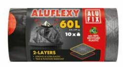 Alufix Szemeteszsák ALUFIX 60L Aluflexy húzófüles 2 rétegű 10 db/tekercs (MSZ60FLEXYUNI) - robbitairodaszer