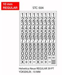 Etichete cu cifre, 0-9, 2 folii/set, TANEX - 10mm regular (TX-STC504)