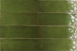 Equipe Cerámicas Fango Green Gloss zöld oldalfali fényes csempe burkolat