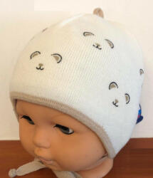  Minimanó kötött sapka pamuttal bélelve (40-42) natúr/bézs