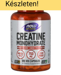 NOW NOW Creatine Monohydrate 750 mg 120 vegan kapszula