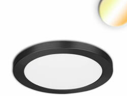 LEDIUM Slim Flex LED mélysugárzó, 12W, 1020lm, ColorSwitch 3000-3500-4000K változtatható fehér, 120°, CRI80, IP44, 16, 5cm átmérő, fekete (OH9114025)