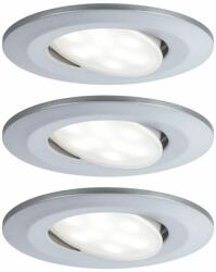 Paulmann 99933 Calla fürdőszobai beépíthető lámpa, kerek, 3db-os szett, fényerőszabályozható, billenthető, króm, 4000K természetes fehér, beépített LED, 560 lm, IP65 (99933)