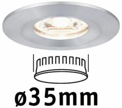 Paulmann 94304 Nova Mini beépíthető lámpa, kerek, fix, alumínium, 2700K melegfehér, Coin foglalat, 310 lm, IP44 (94304)