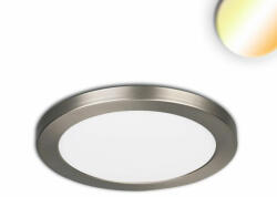 LEDIUM Slim Flex LED mélysugárzó, 6W, 510lm, ColorSwitch 3000-3500-4000K változtatható fehér, 120°, CRI80, IP44, 13, 9cm átmérő, nikkel (OH9114021)