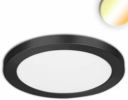 LEDIUM Slim Flex LED mélysugárzó, 24W, 2040lm, ColorSwitch 3000-3500-4000K változtatható fehér, 120°, CRI80, IP44, 29cm átmérő, fekete (OH9114031)