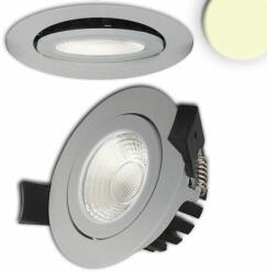 LEDIUM Süllyesztett LED lámpatest, ezüst, kerek, 8W, 60°, 650lm, 3000K melegfehér, IP65, CRI94, fényerőszabályozható (OH9114146)