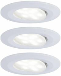 Paulmann 99927 Calla fürdőszobai beépíthető lámpa, kerek, 3db-os szett, billenthető, fehér, 4000K természetes fehér, beépített LED, 680 lm, IP65 (99927)