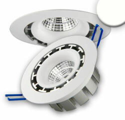 LEDIUM Süllyesztett COB LED lámpatest, 15W, 1300lm, 4000K természetes fehér, 45°, IP20, CRI80, fehér, fényerőszabályozható (OH9112472)