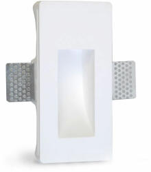 LEDIUM Fali gipsz süllyesztett festhető lábazati lámpatest - 80×165 mm - GU4/MR11 LED fényforrásokhoz (OH9112167)