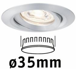 Paulmann 94296 Nova Mini beépíthető lámpa, kerek, billenthető, alumínium, 2700K melegfehér, Coin foglalat, 310 lm, IP23 (94296)