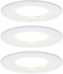 Paulmann 93870 fürdőszobai beépíthető lámpa, kerek, 3db-os szett, fix, fényerőszabályozható, fehér, 2700K melegfehér, 3x Coin foglalat, 425 lm, IP44 (93870)