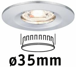 Paulmann 94302 Nova Mini beépíthető lámpa, kerek, fix, króm, 2700K melegfehér, Coin foglalat, 310 lm, IP44 (94302)
