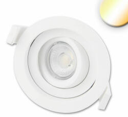 LEDIUM Süllyesztett LED lámpatest, variálható mélység, Sunset Dimming 2000-2300-2700K változtatható fehér, 9W, 530lm, 45°, CRI88, IP40, fehér (OH9113304)